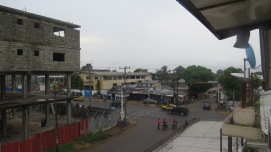 the view from the hotel, downtown Liberia.