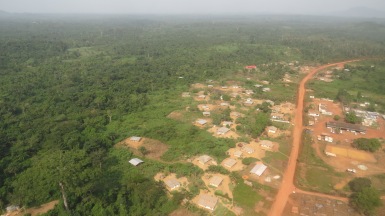 hovering over the town of tappita